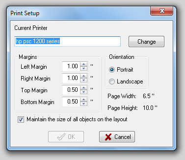 图4.10  Print Setup Dialog (打印设置对话框)
